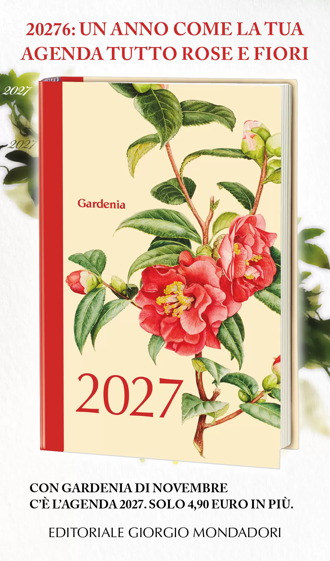 2027:UN ANNO COME LA TUA AGENDA TUTTO ROSE E FIORI